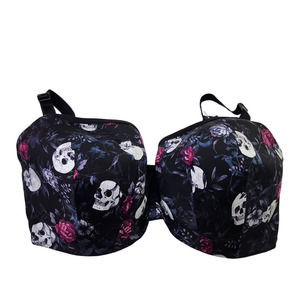 Torrid Curve Skull Roses Full Coverage Lightly Lined Balconette Bra Size 40H